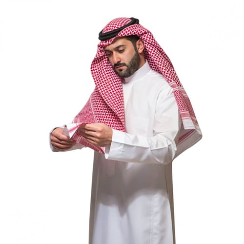 شماغ البسام الختم الاسود الانجليزي