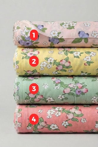 قماش رايون بطبعة ورود صغيرة