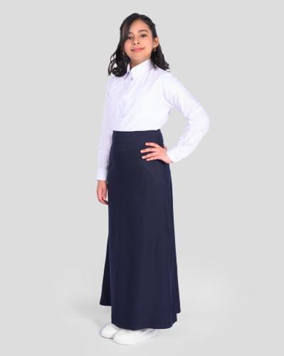 تنورة مريول مدرسية لون كحلي طويلة
