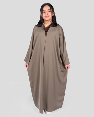 عباية حريرية ملونة للبنات بتصميم مفتوح