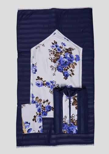 طقم صلاة 3 قطع لون ازرق