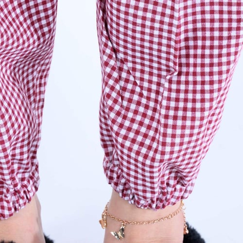 طقم عاملة منزل كاروهات 3 قطع