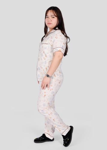 بجامة نسائية منزلية مريحة 3 قطع