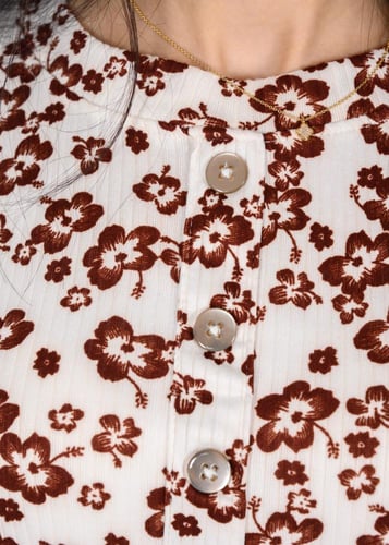 بجامة قطن نسائية باكمام طويلة