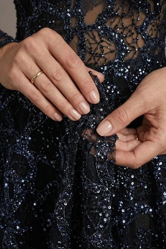 قماش شك كحلي للمناسبات