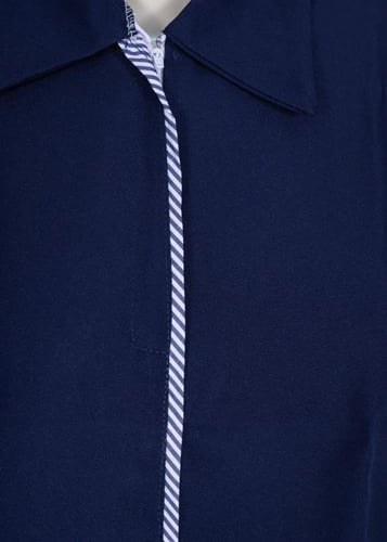 طقم عاملات كشميري بجيب جانبي وسحاب أمامي