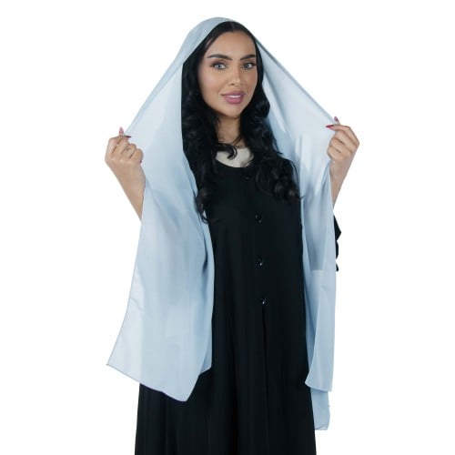 طرحة ملونة سادة سماوي