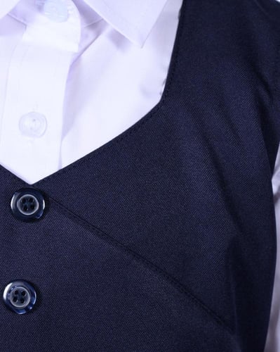 مريول روضة كحلي بازرار امامية