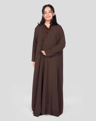 عباية كتان ملونة للبنات بتصميم عملي