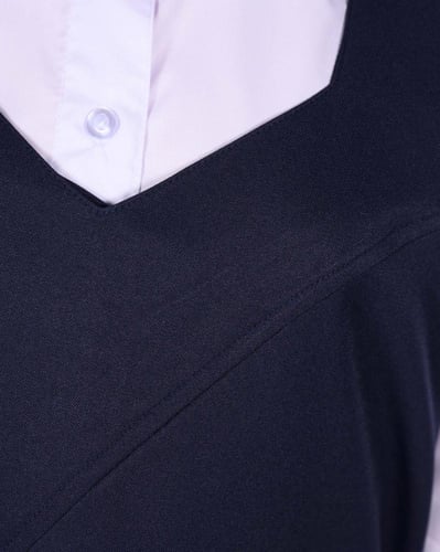 مريول ثانوي كحلي سادة