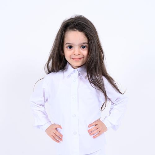 قميص أبيض روضة بناتي من ( 28-38 )