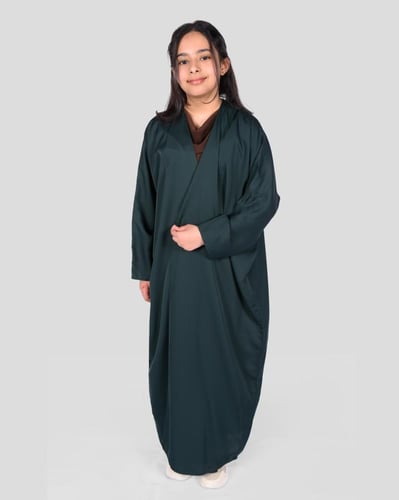 عباية حريرية ملونة للبنات بتصميم مفتوح