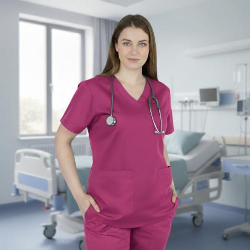 سكراب طبي أوفر سايز نسائي لون زهري