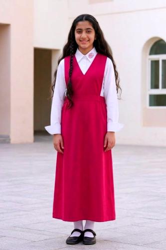 مريول ابتدائي فوشي مقاس 52-56موديل 14