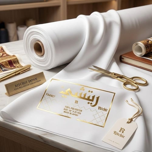 قماش شبية سميراميس مقلم ريتشي ياباني (4407)