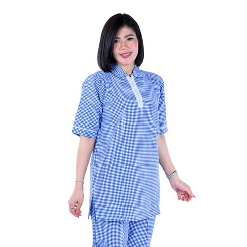 طقم عاملة منزل كاروهات 3 قطع