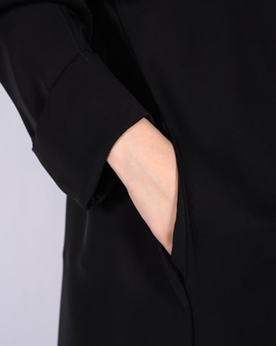 عباية سوداء نسائية سادة بجيب