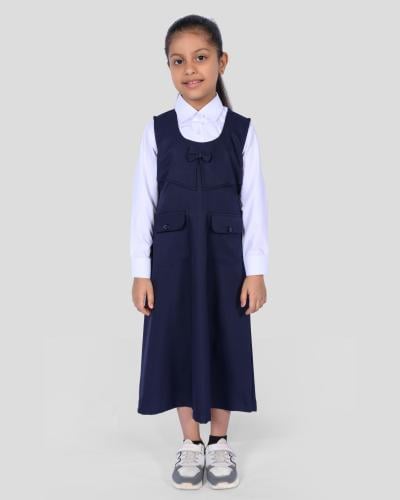 مريول روضة كحلي بجيوب انيقة