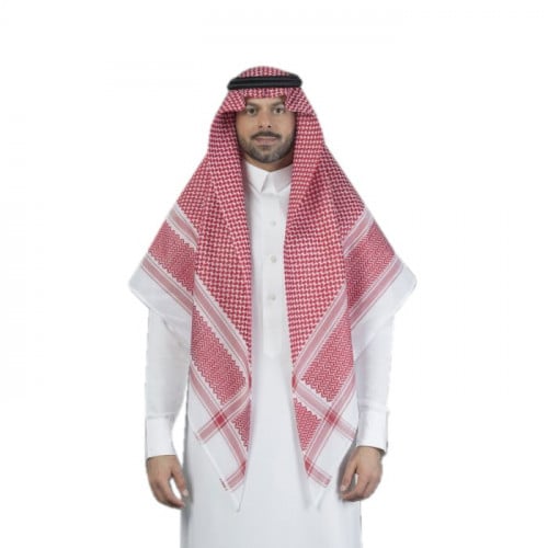 شماغ البسام بريز الأحمر الغامق