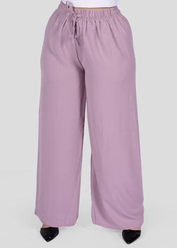 بنطلون واسع بخصر مطاطي وقصة مريحة