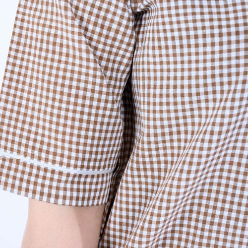 زي عاملة منزل كاروهات 3 قطع