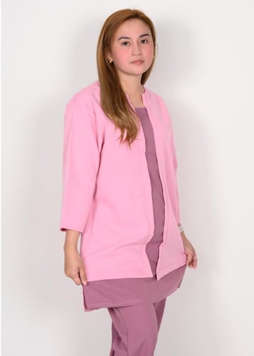 طقم عاملات تونيك طويل بقصة مريحة