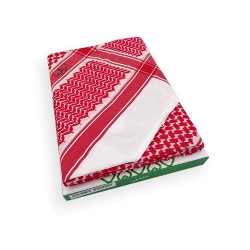 شماغ العجلان الذهبي أحمر