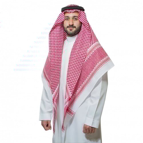 شماغ البسام الختم الاسود الانجليزي