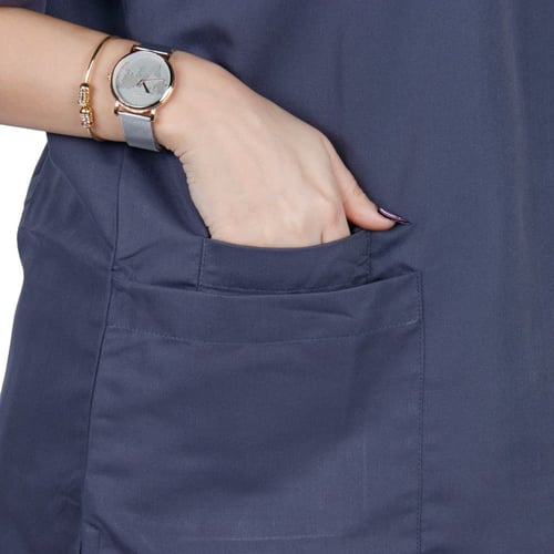 زي طبي نسائي رمادي غامق