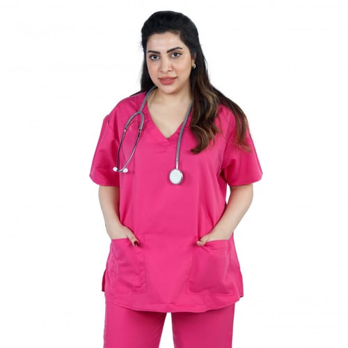 زي أطباء نسائي لون زهري