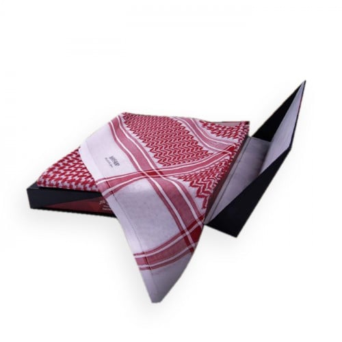 شماغ البسام ماي فير الاحمر الغامق