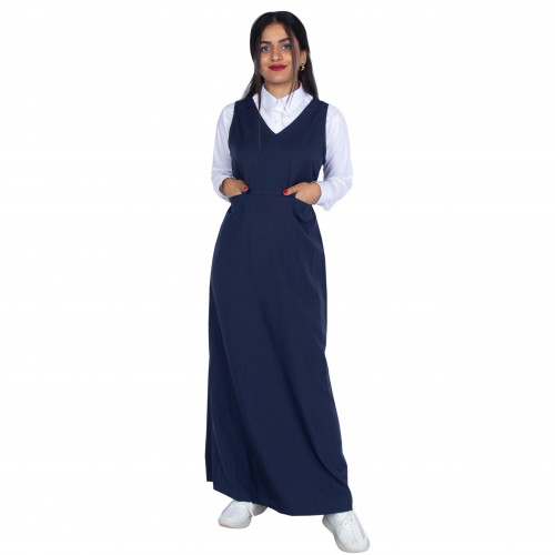 مريول ثانوي كحلي شيال بربطة خلفية وجيوب أمامية من...