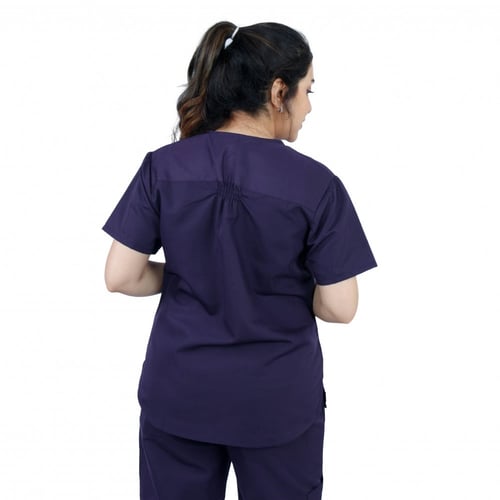 زي طبي نسائي لون بنفسجي غامق