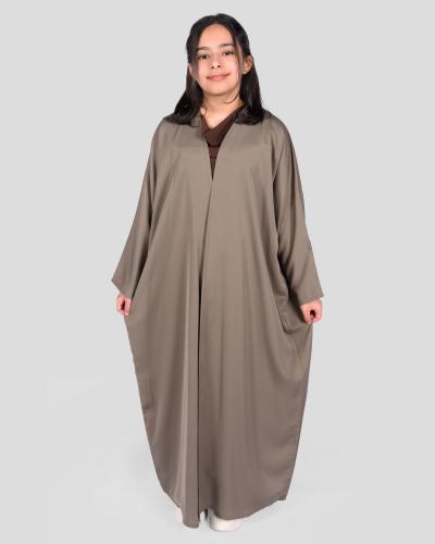 عباية حريرية ملونة للبنات بتصميم مفتوح