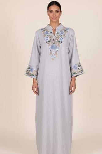 جلابية رايون ناعمة بفتحة اكمام انيقة