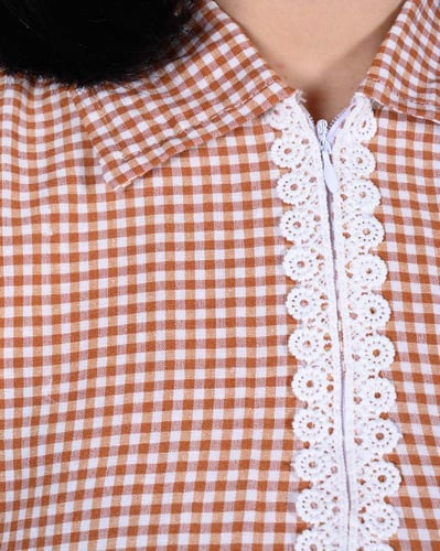 طقم عاملة منزلية كاروهات 3 قطع