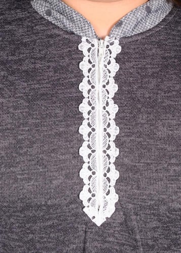 يونيفورم عاملات مخملي 3 قطع مع جيوب أمامية