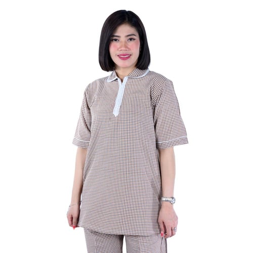 زي عاملة منزل كاروهات 3 قطع