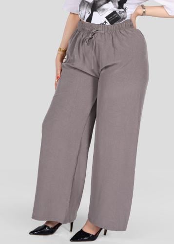 بنطلون نسائي بخصر مطاطي وقصة فضفاضة