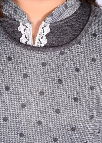 يونيفورم عاملات مخملي 3 قطع مع جيوب أمامية