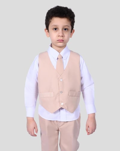 طقم روضة ولادي بلون بيج