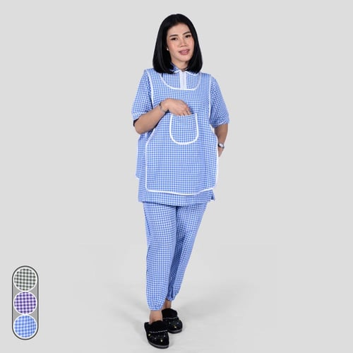 طقم عاملة منزلية مع مريلة مطبخ