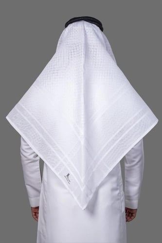 شماغ البسام جون لين الأبيض