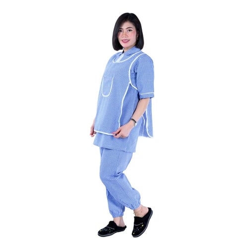 طقم عاملة منزل كاروهات 3 قطع