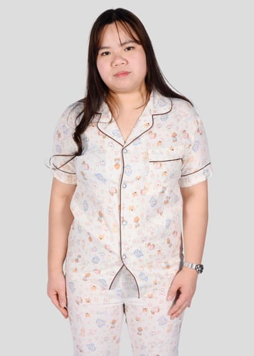 بجامة نسائية منزلية مريحة 3 قطع