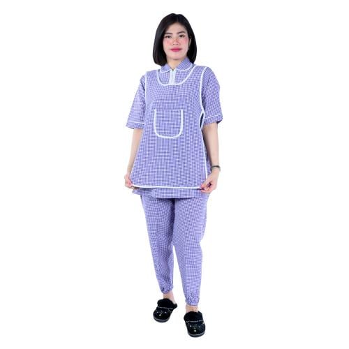 زي عاملة منزل كاروهات 3 قطع