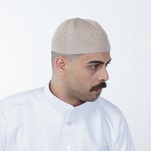 طاقية رجالي لون بيج