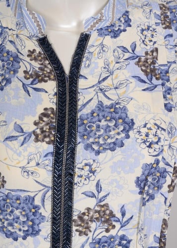 جلابية ورود طويلة بحزام خصر