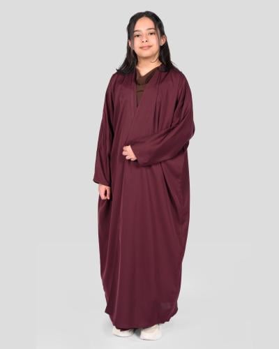 عباية حريرية ملونة للبنات بتصميم مفتوح