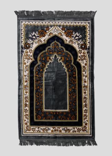 سجادة صلاة مخمل نقش محراب تراثي